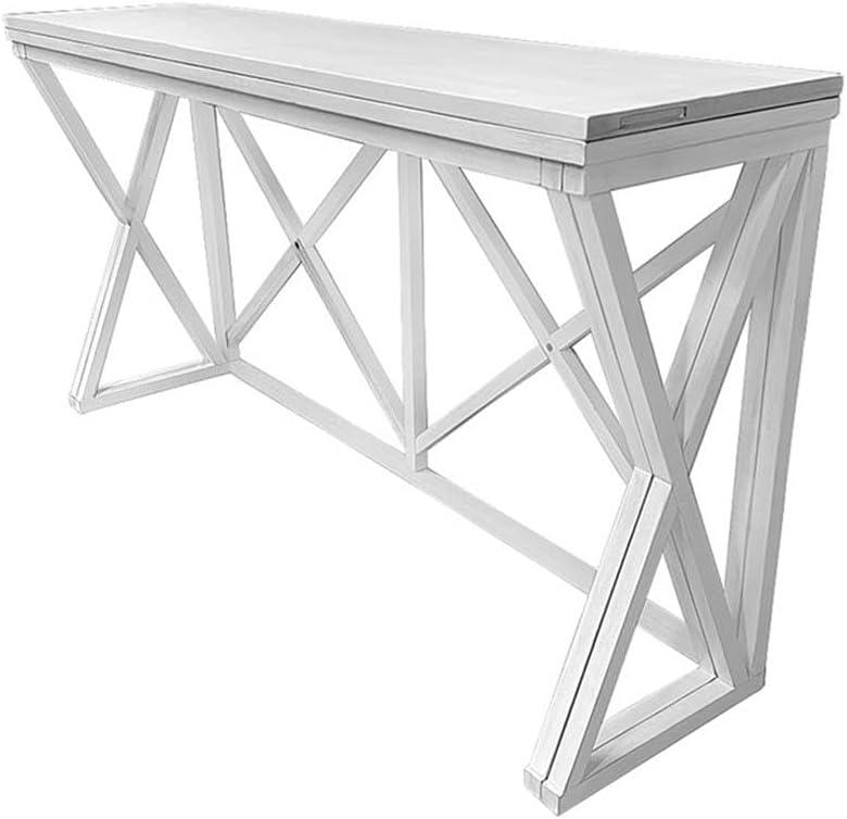 Antique White Wood Flip Top Counter Height Bar Table