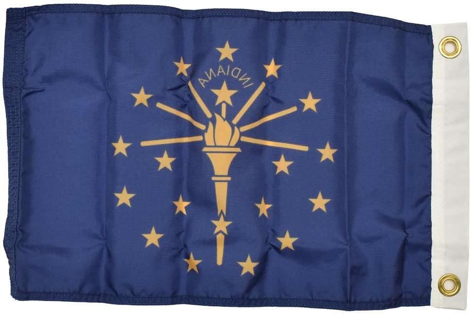 Taylor Made Boat Indiana State Flag 93100 | Nylon Blue Yellow