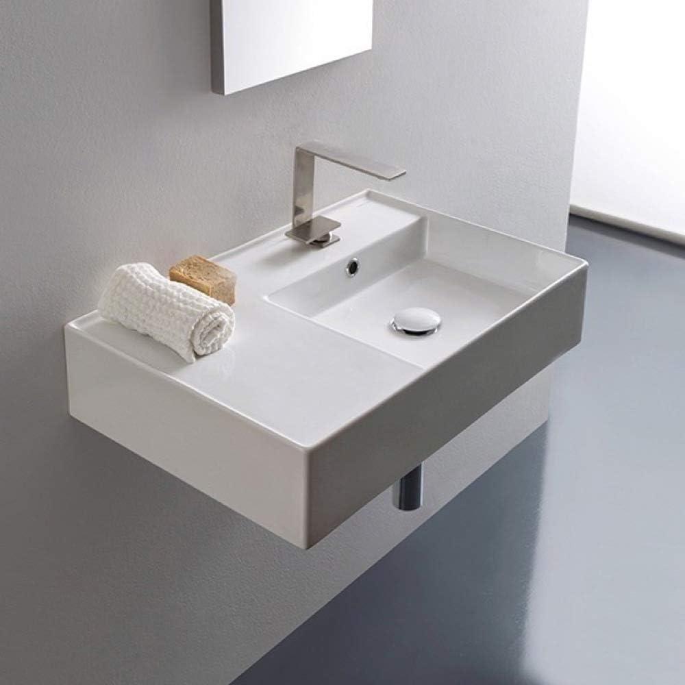 Scarabeo By Nameeks 17.3'' White Ceramic Rectangular Bathroom Sink with Overflow