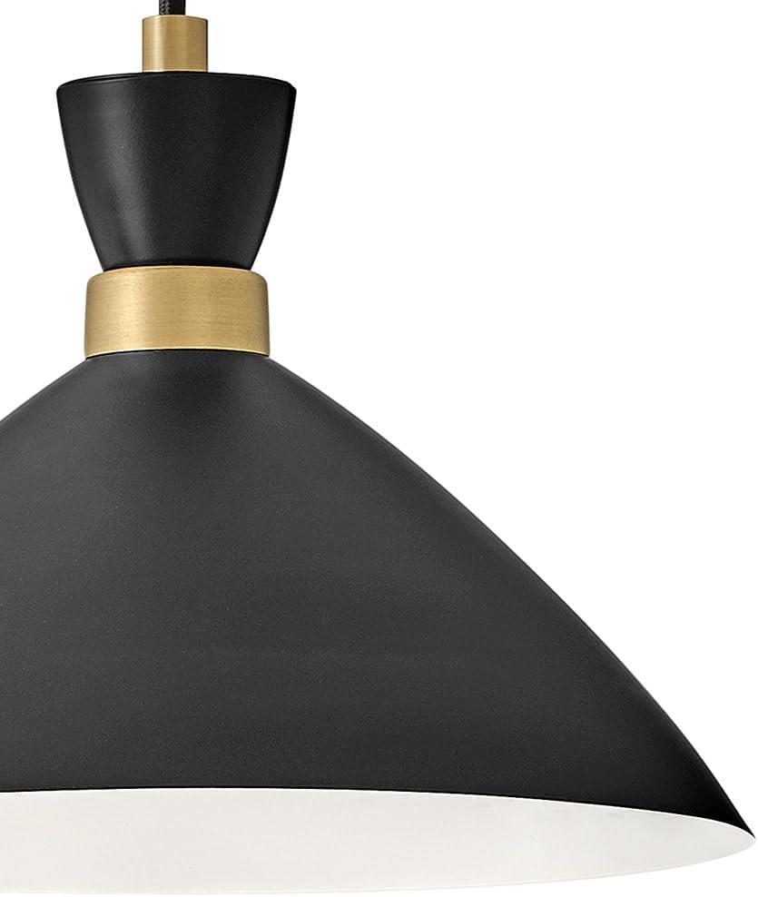 Lark Simon 1 - Light Pendant in  Black/Heritage Brass