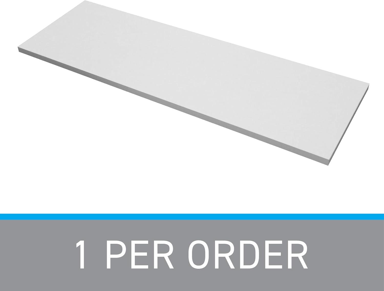 SSWBasics Laminated White Melamine Shelf Contemporary 12” x 36” x Single-Tier Minimalist