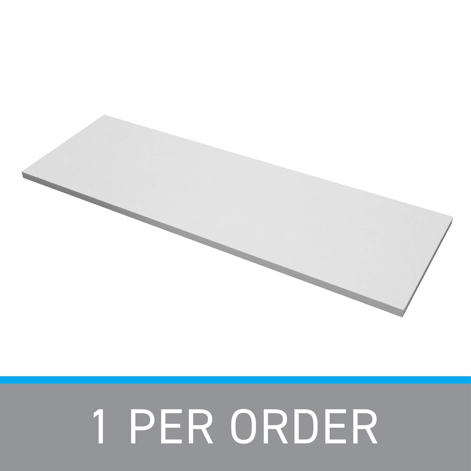 SSWBasics Laminated White Melamine Shelf Contemporary 12” x 36” x Single-Tier Minimalist