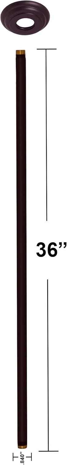 Westbrass 1/2" IPS x 36" Round Ceiling Mount Shower Arm with Flange D3636A-12