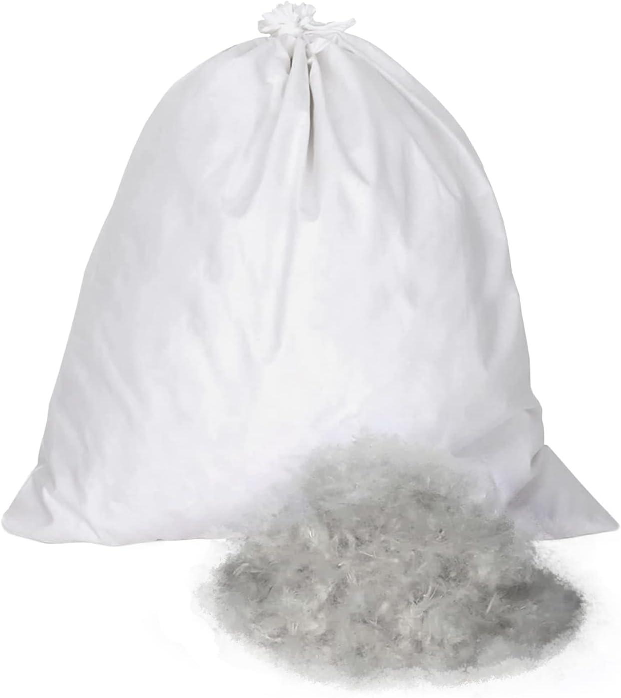 East Coast Bedding 10/90 Blend Gray Goose Down Feather Pillow Filler Stuffing, 10-lb Bulk