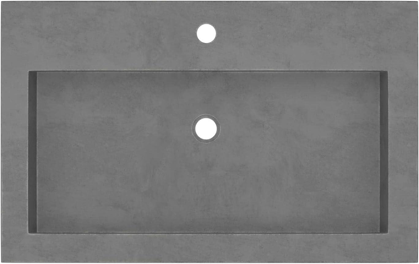 Trough Handmade Rectangular Drop-In Bathroom Sink