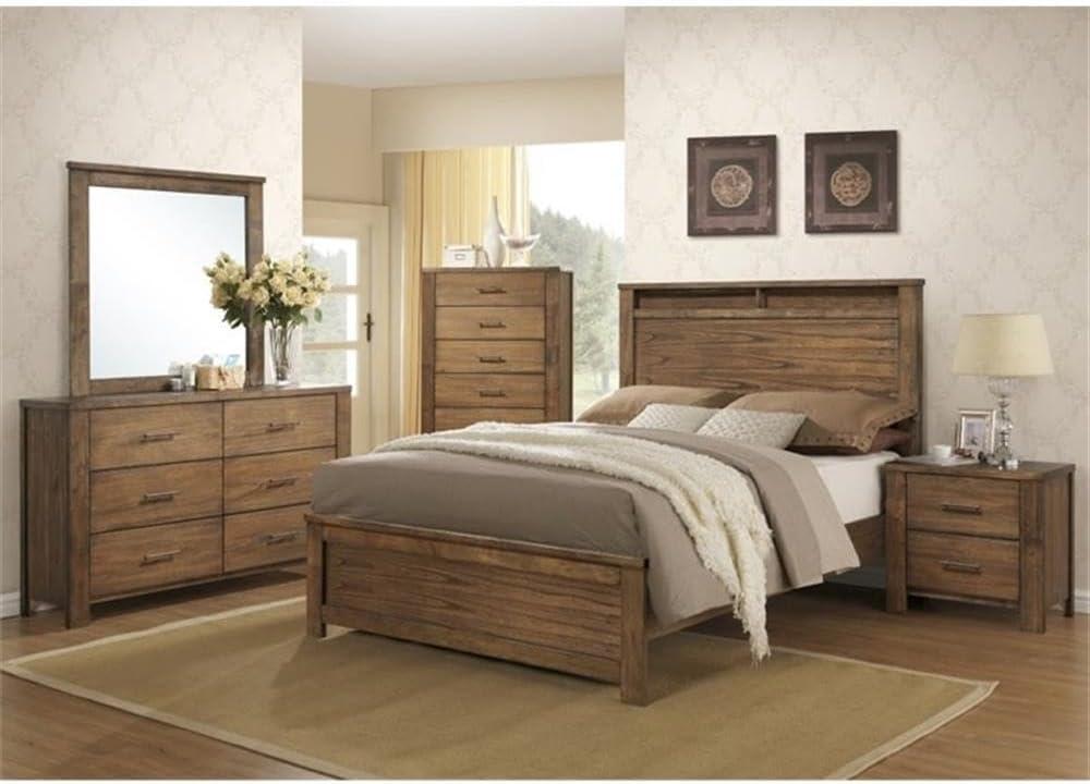 Progressive Furniture Brayden Wood Nightstand in Satin Mindi Brown