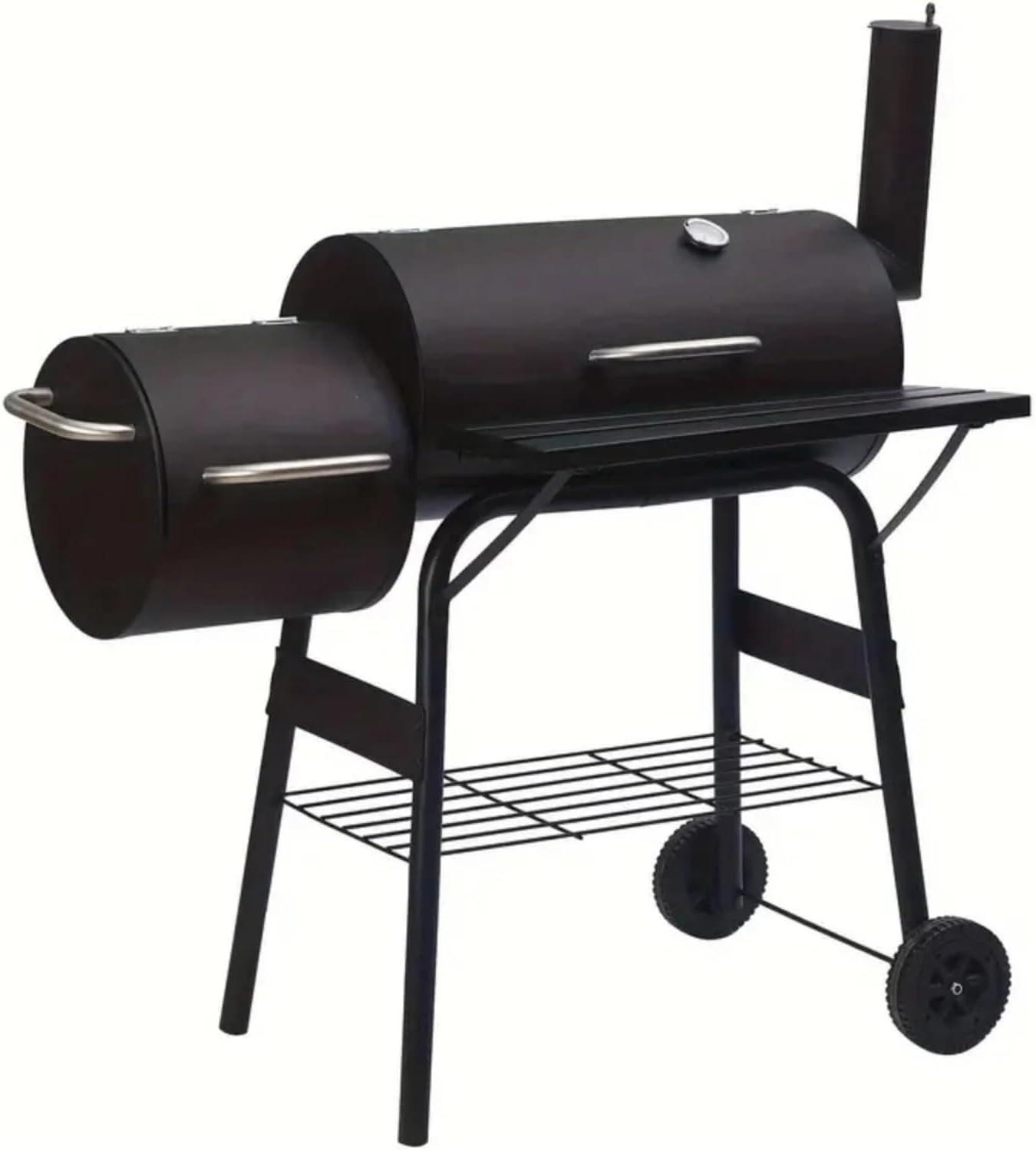 Outdoor Chef's Delight: Heavy-Duty Charcoal Grill with Offset Smoker | Portable BBQ Smoking Station for Backyard Parties and Outdoor Adventures