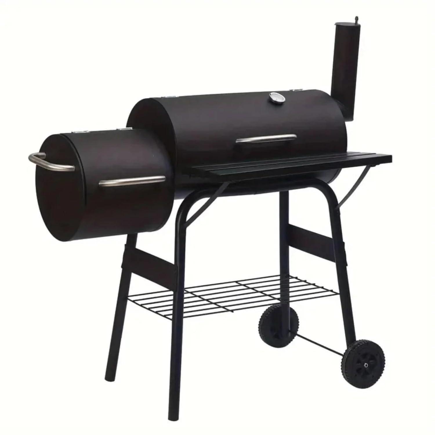 Outdoor Chef's Delight: Heavy-Duty Charcoal Grill with Offset Smoker | Portable BBQ Smoking Station for Backyard Parties and Outdoor Adventures