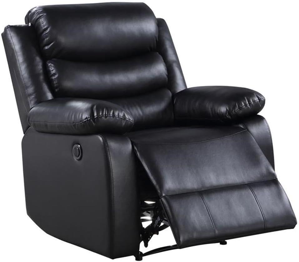39" Eilbra PU Recliner Sofa Black- Acme Furniture