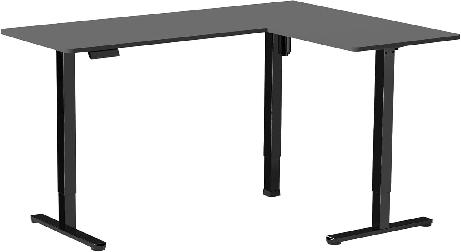 VIVO Black Electric 63" x 47" Corner Standing Desk