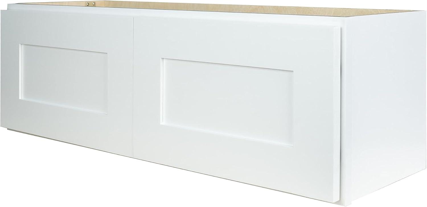 Hollywood Fabiani Design Shaker Wall Kitchen Cabinet Ready to Assemble 30 in. W x 12 in. D x 12 in. H White