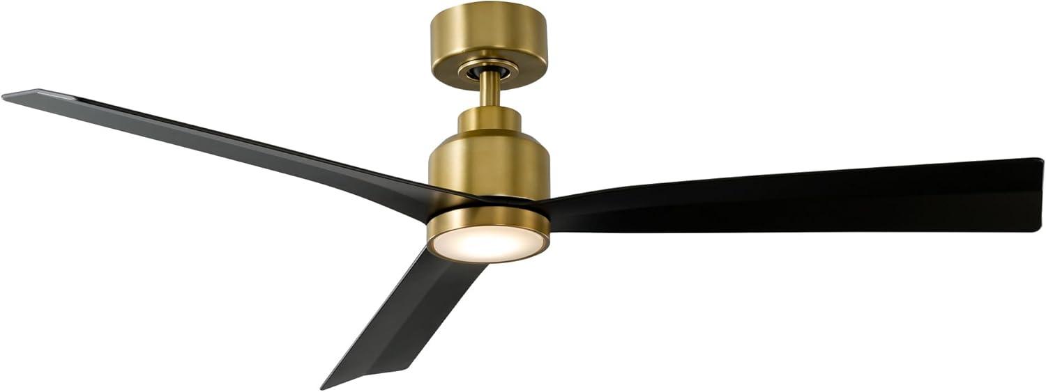 52" Smart Home Compatible 3 Blade Smart Ceiling Fan with Remote