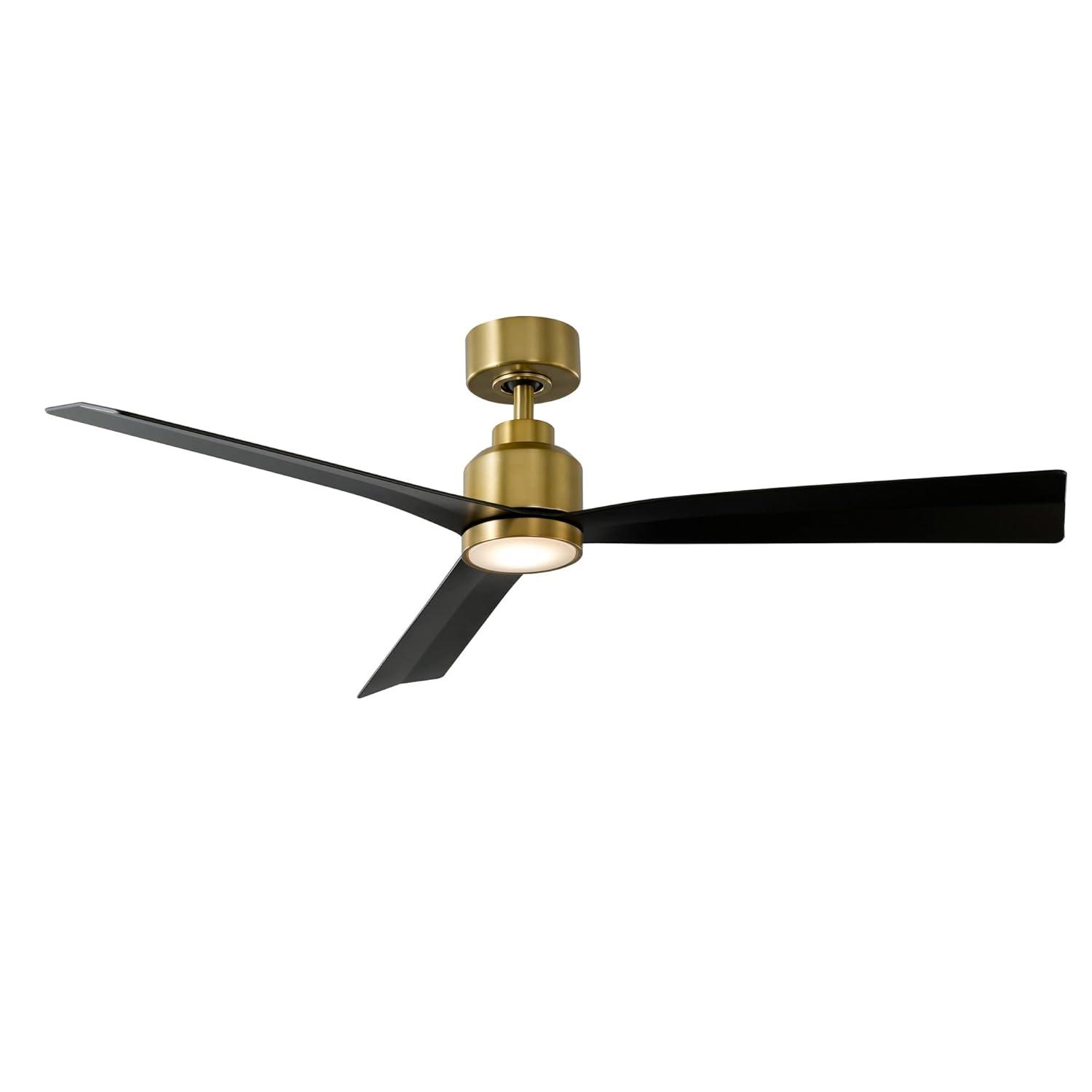 52" Smart Home Compatible 3 Blade Smart Ceiling Fan with Remote