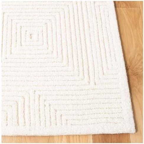 SAFAVIEH Textural Vince Geometric Area Rug, Ivory, 4' x 4' Square