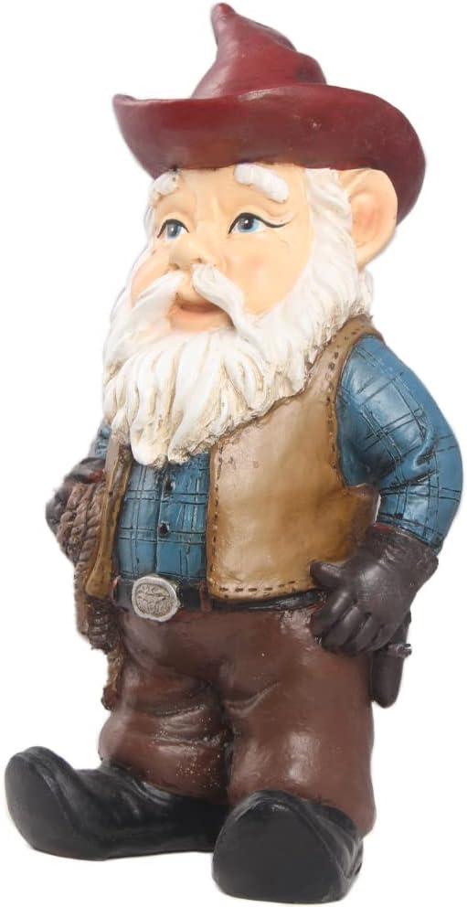 Wild West Cowboy Gnome Garden Statue