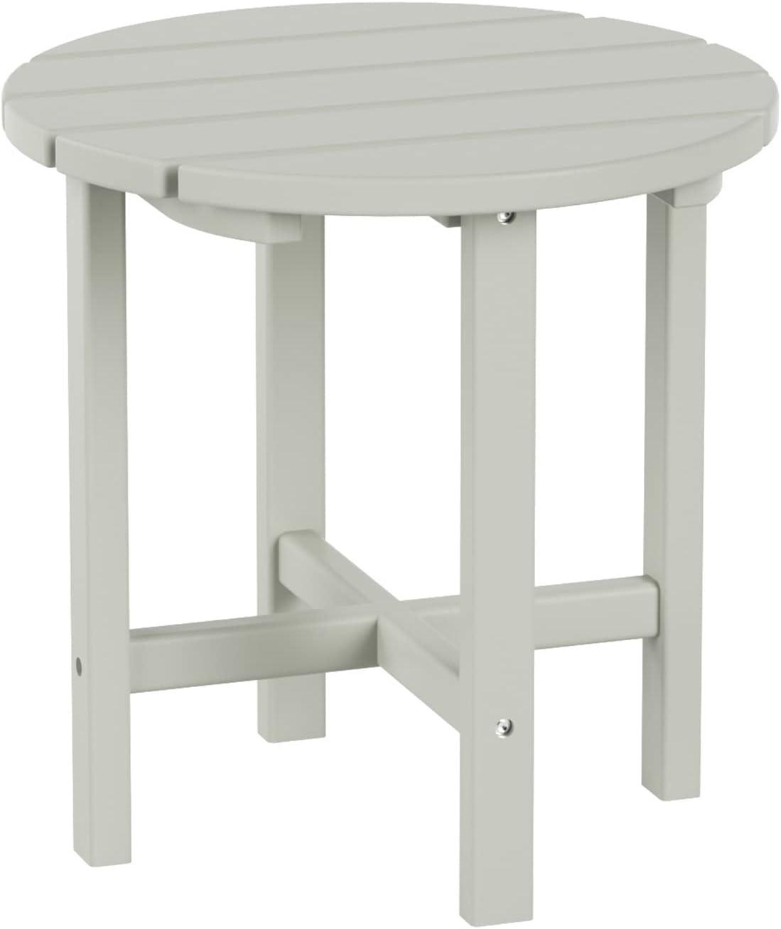 Sand Round Poly Adirondack Outdoor Side Table