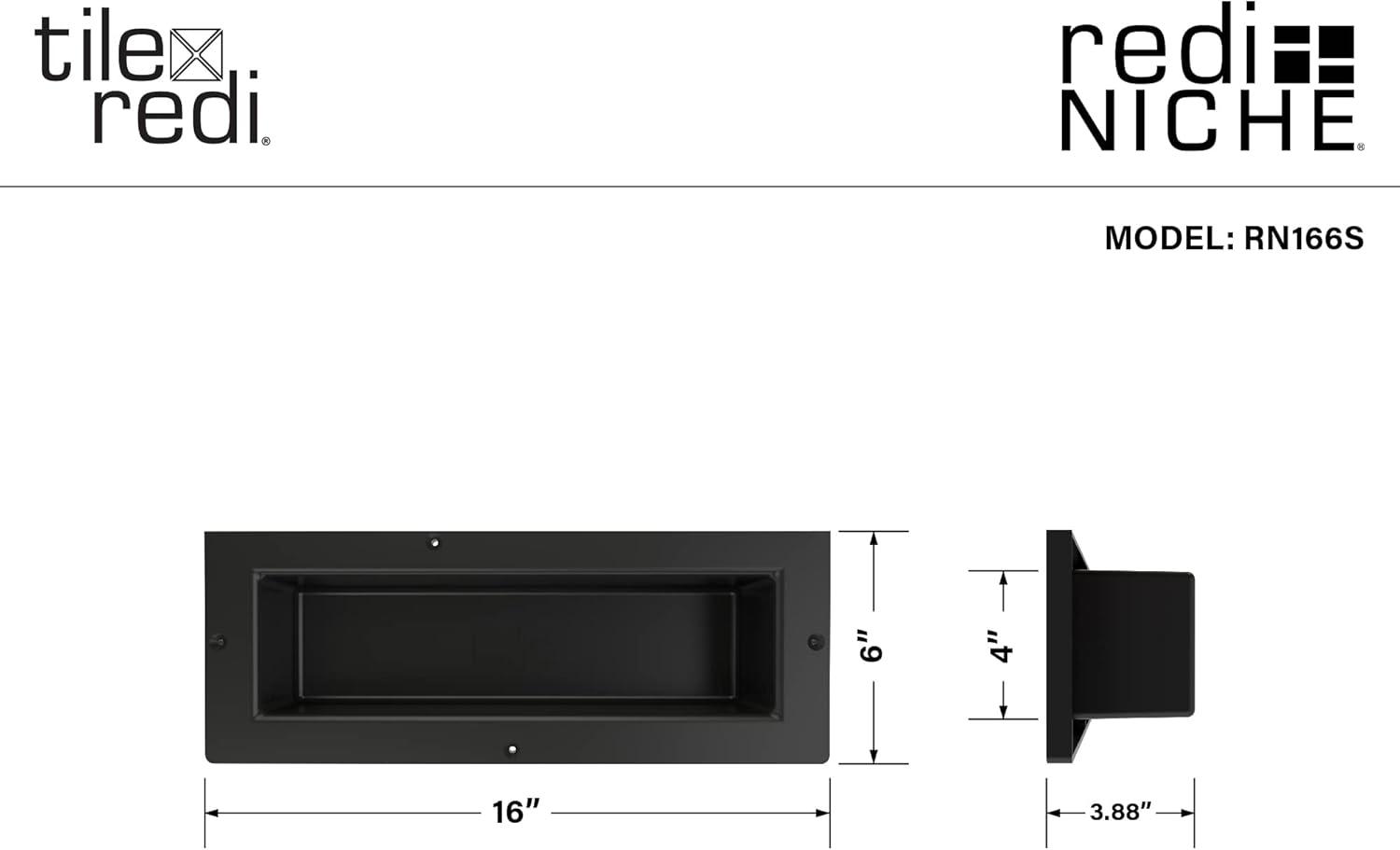 Tile Redi 20'' H x 16'' W x 4'' D Standard Single Niche