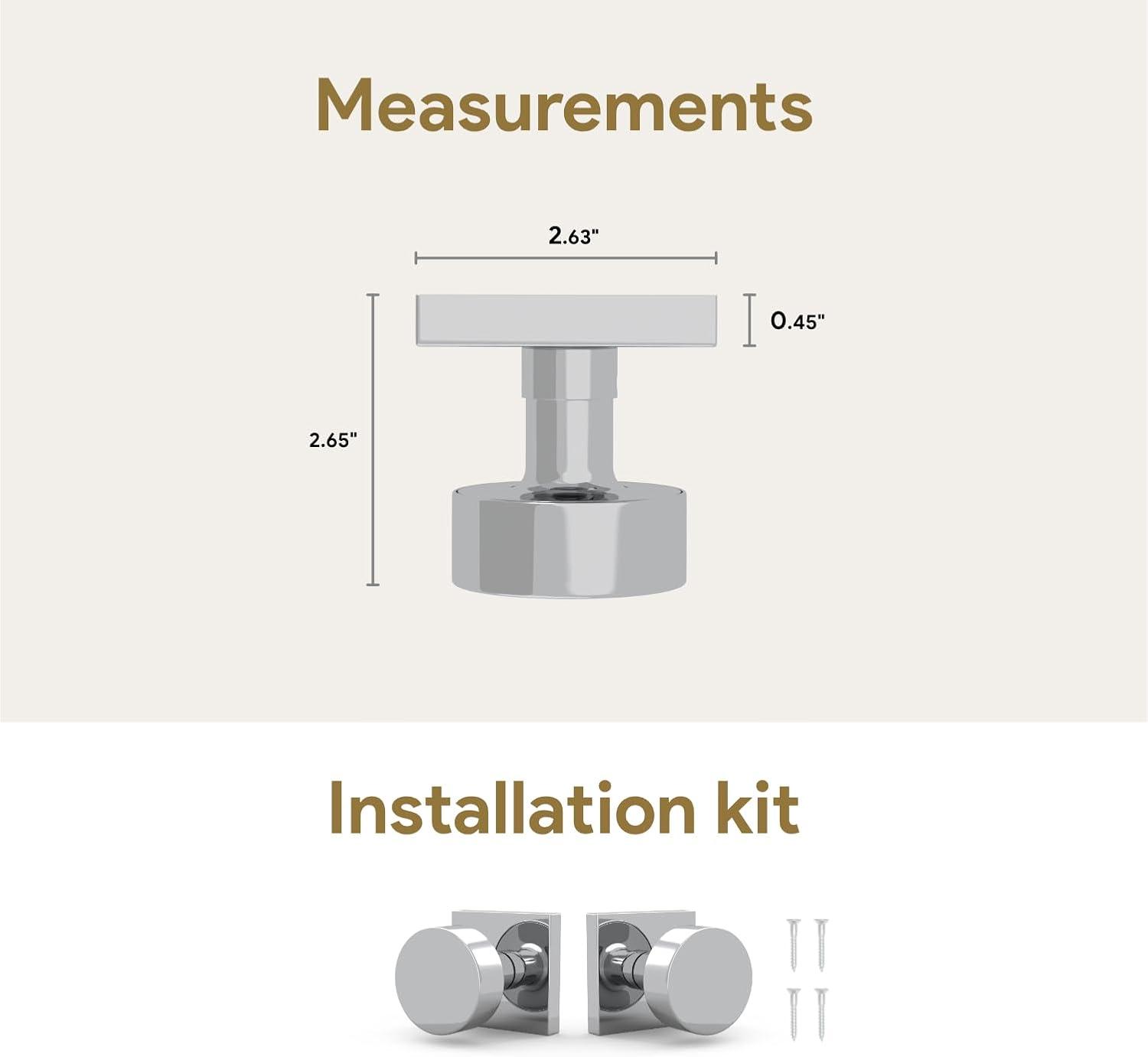 Mega Handles - SUANA Deadbolt I Entrance Deadbolt Lock - Heavy Duty Square Locking Deadbolt for Left or Right-Handed Doors - Interior/Exterior - Satin Nickel