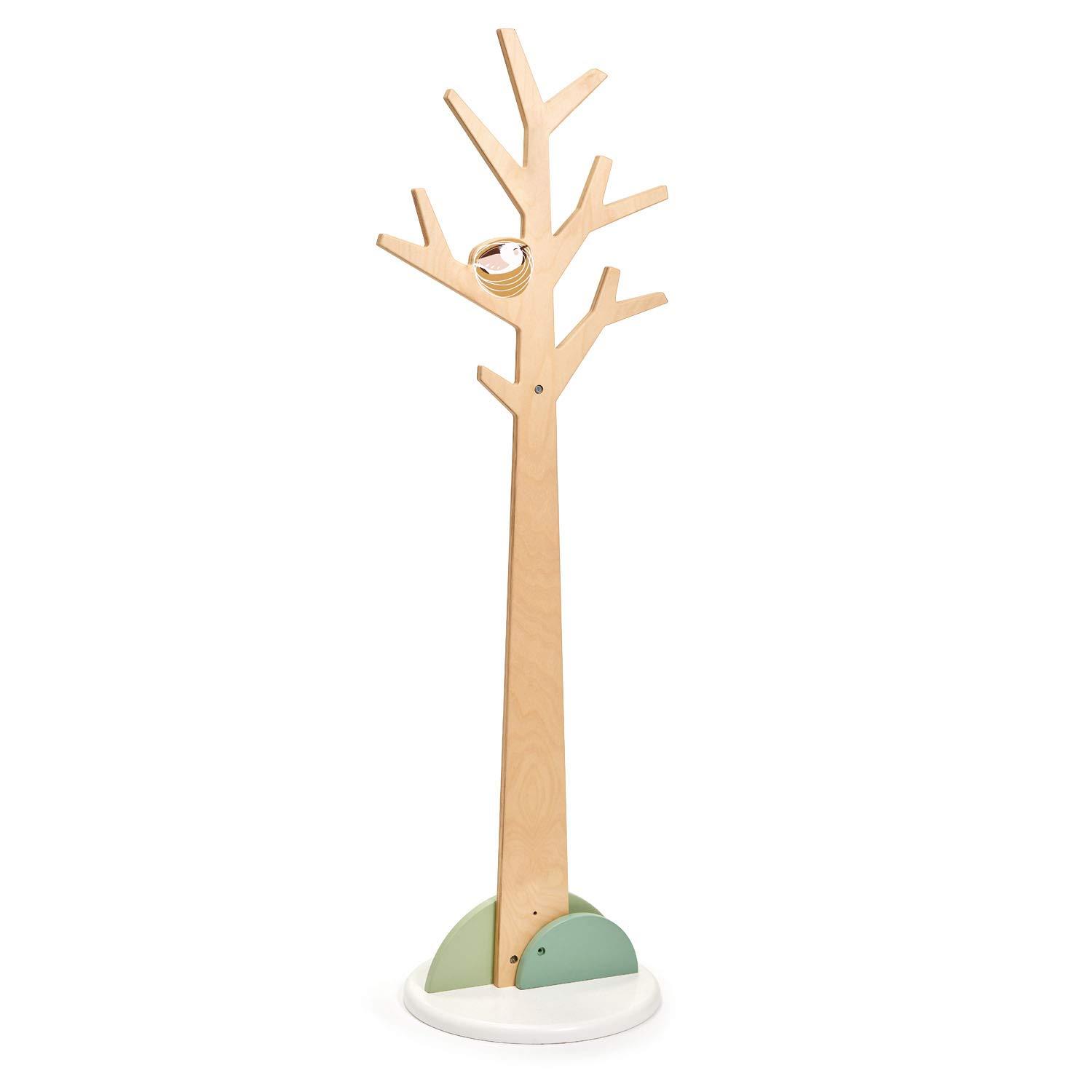 Tender Leaf Toys - Forest Coat Stand For Kids Room - High-Grade Wooden Tree Coat Rack Stand For Kids Clothing - Super Easy Assembly