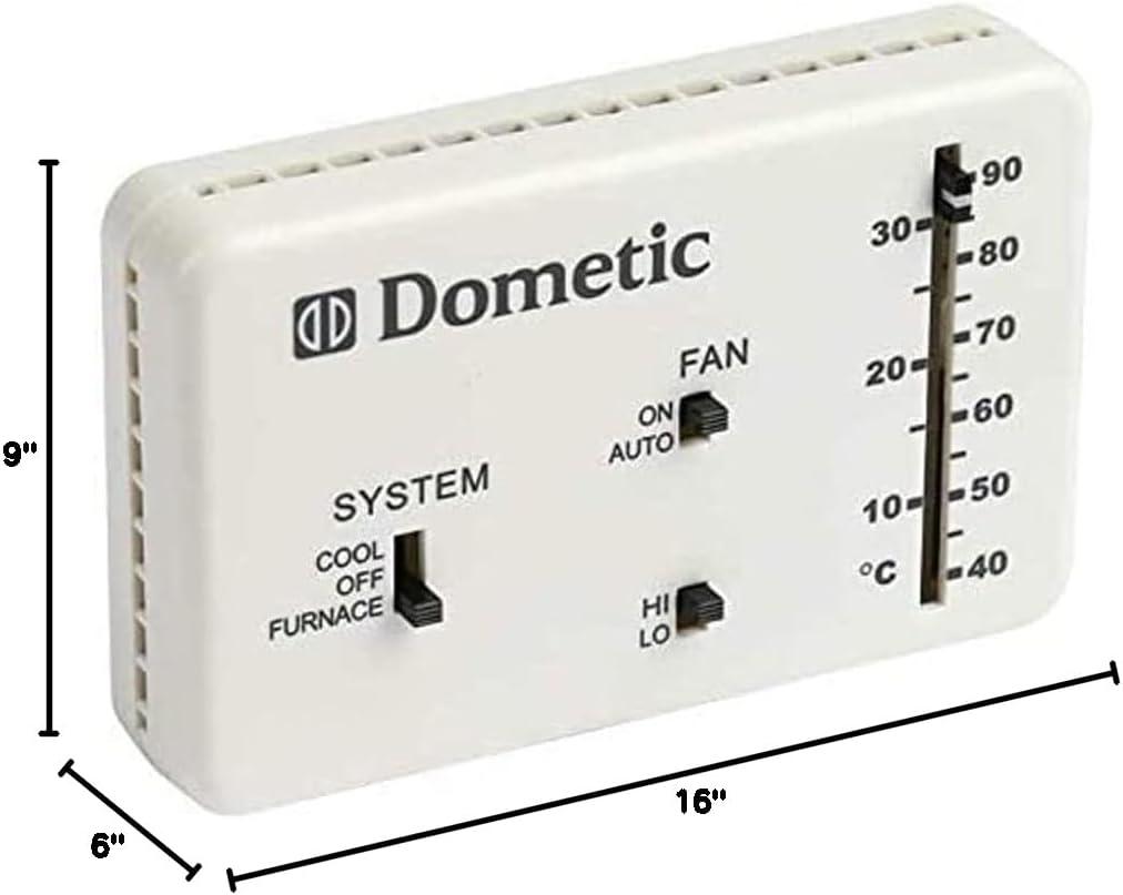 Dometic 3106995.032 OEM Thermostat 6-Wire Analog Control Heat & Cool | Replacement for The Duo-Therm 3106995.032 Thermostat.