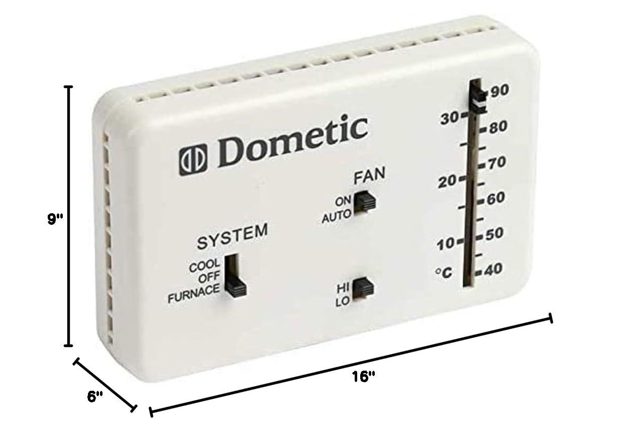 Dometic 3106995.032 OEM Thermostat 6-Wire Analog Control Heat & Cool | Replacement for The Duo-Therm 3106995.032 Thermostat.