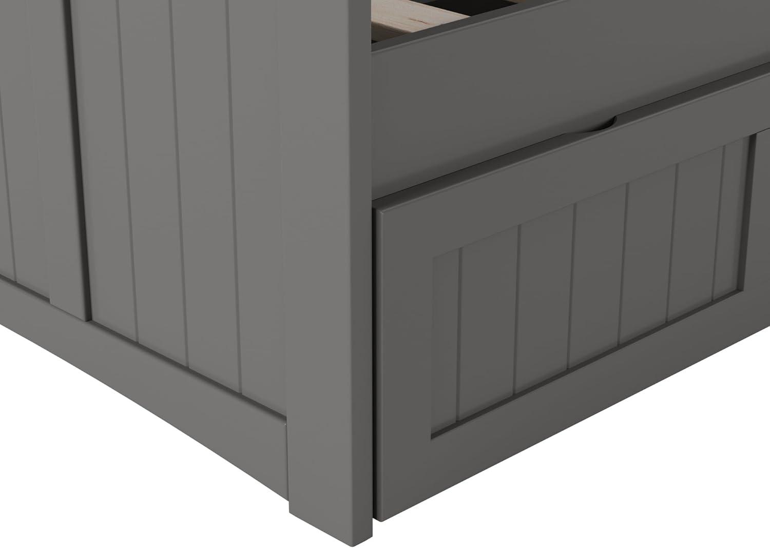 Nantucket Gray Twin Wood Daybed with Storage Drawers