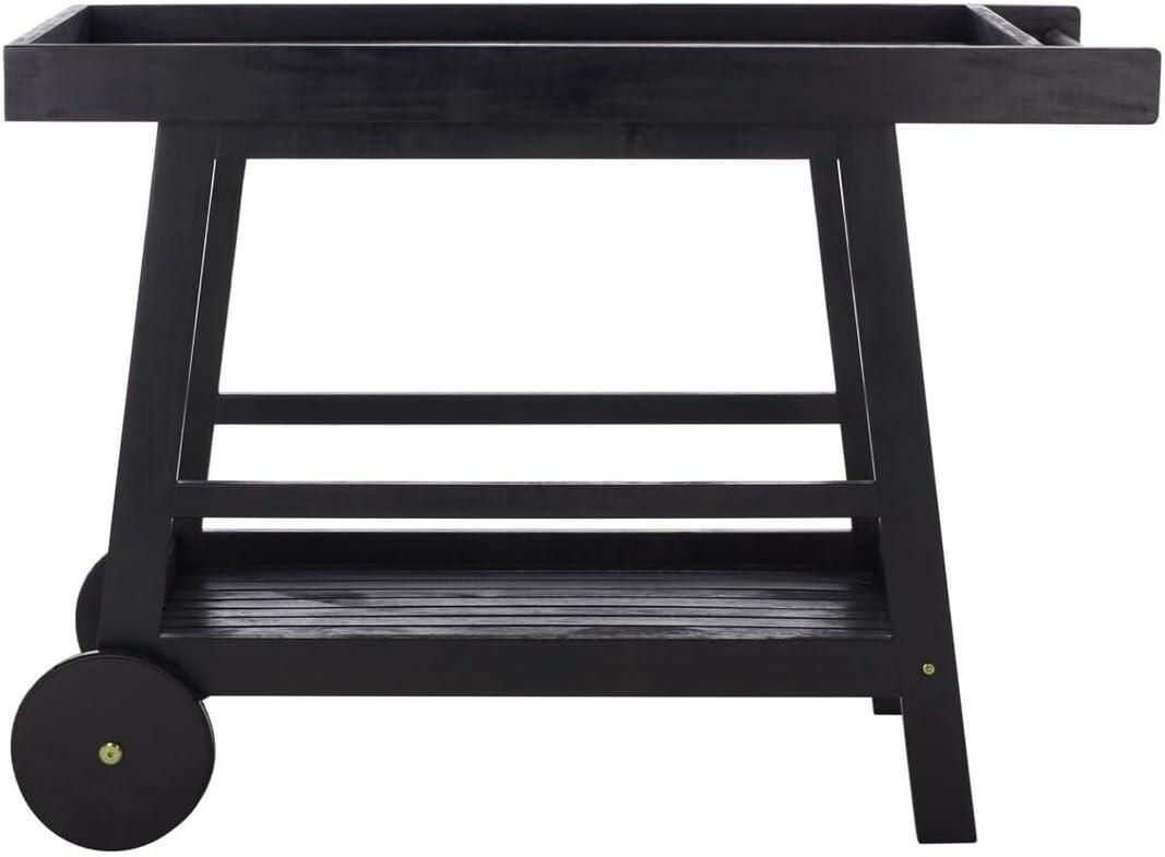 Renzo Indoor/Outdoor Serving Cart PAT7032 - Black - Safavieh