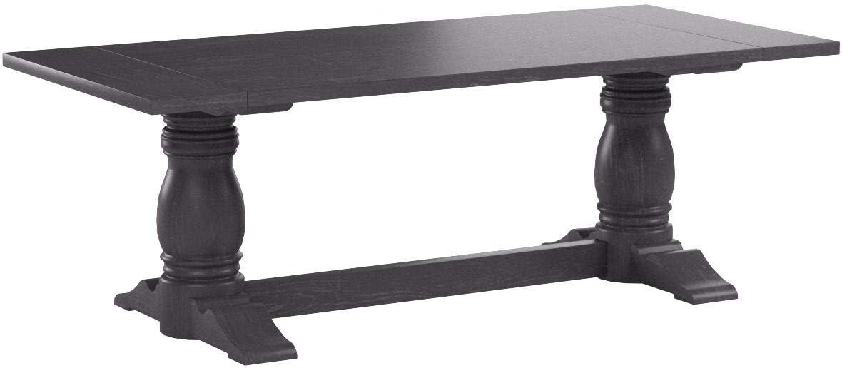 Progressive Furniture Muse Trestle Wood Dining Table in Weathered Pepper Black