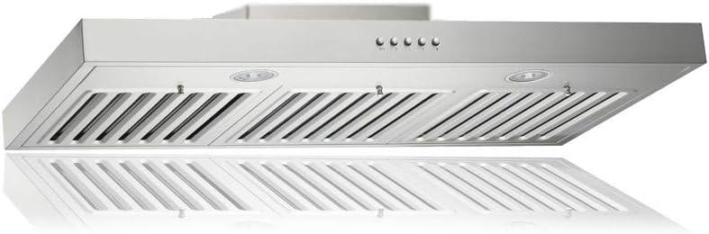 KOBE RAX2130SQB-1 Brillia 30-inch Under Cabinet Range Hood, 3-Speed, 750 CFM, LED Lights, Baffle Filters