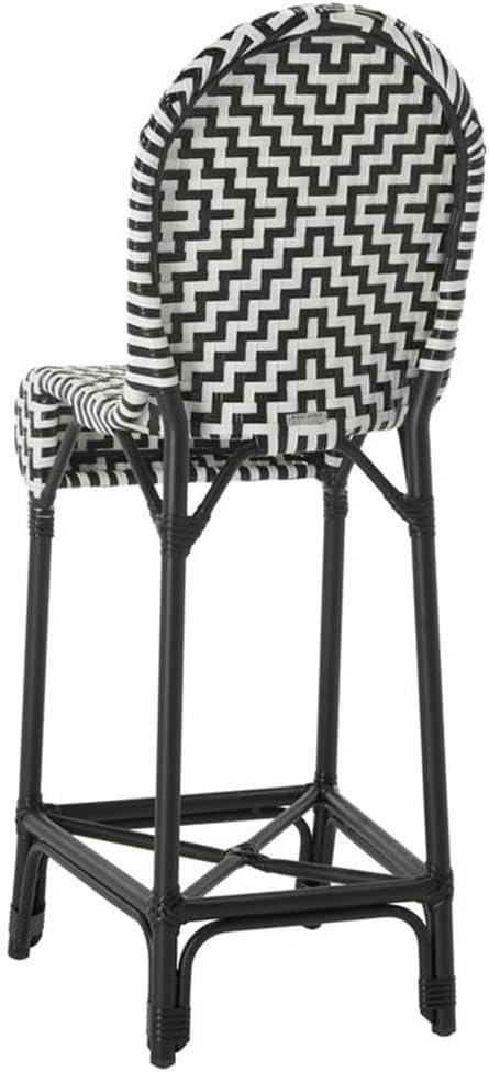 Tilden Barstool - Black/White - Safavieh