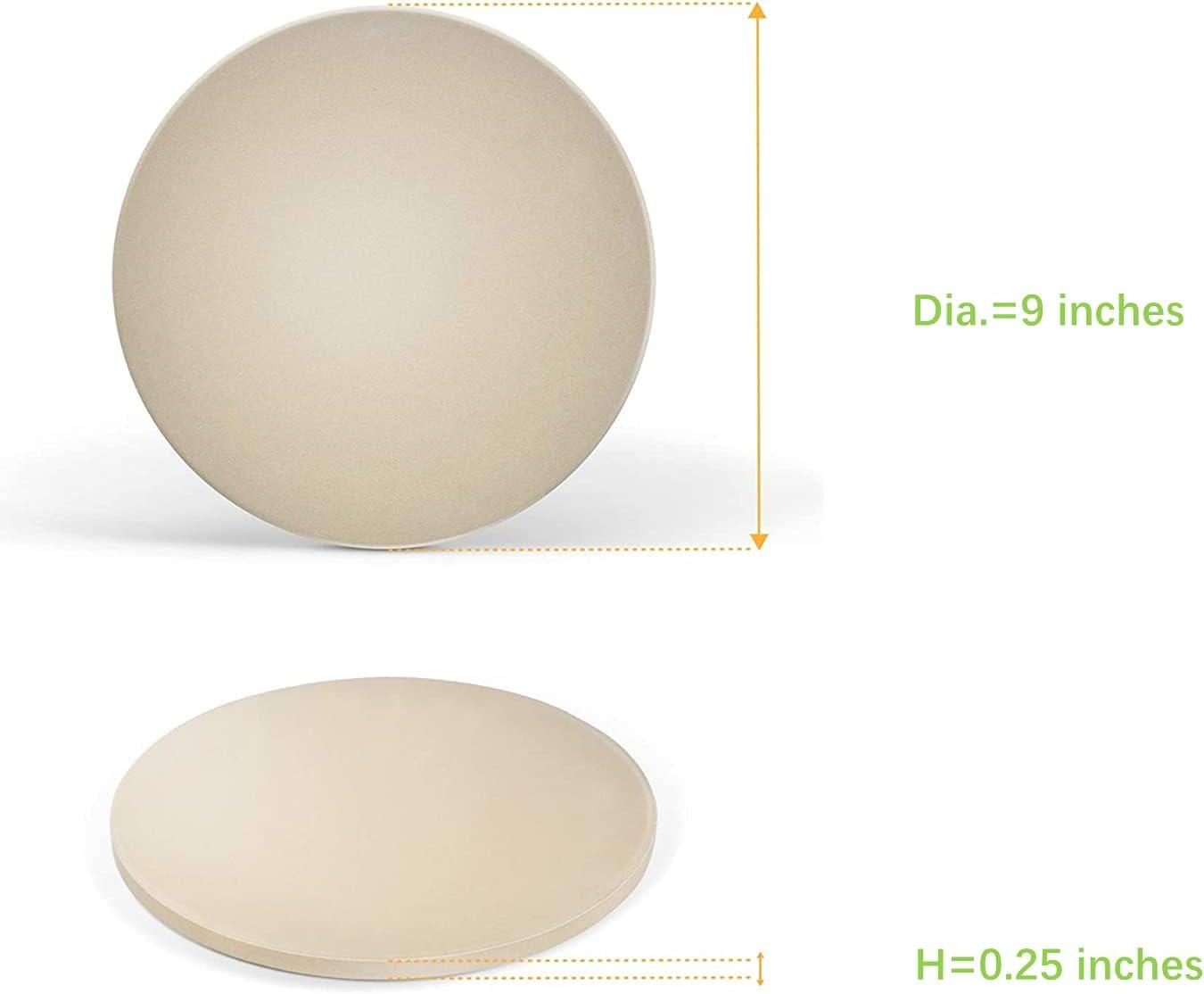 Round 9" Beige Cordierite Pizza Baking Stone