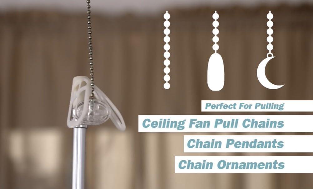 Jokari 3 Foot Telescoping Rod with Grabber to Easily Reach High Ceiling Fan Chains and Change Airflow Direction Effortlessly. No Ladder Needed.