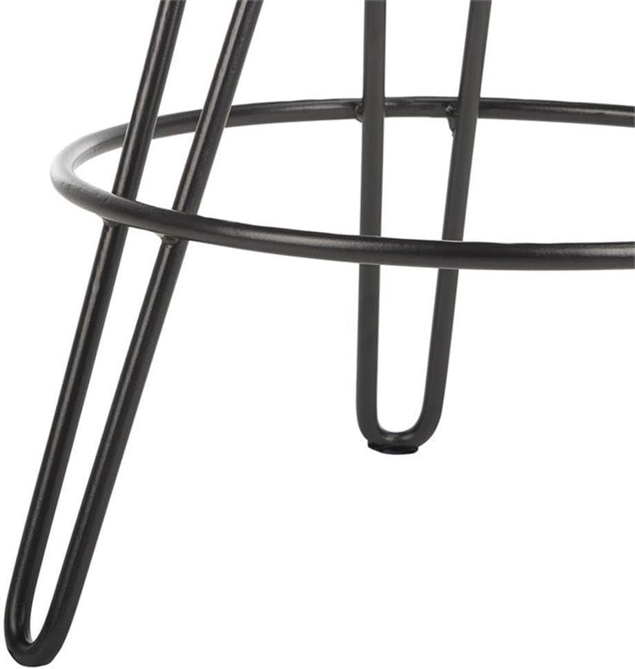 Kai Adjustable Swivel Counter Stool - BST3700 - Natural Honey/Black - Safavieh