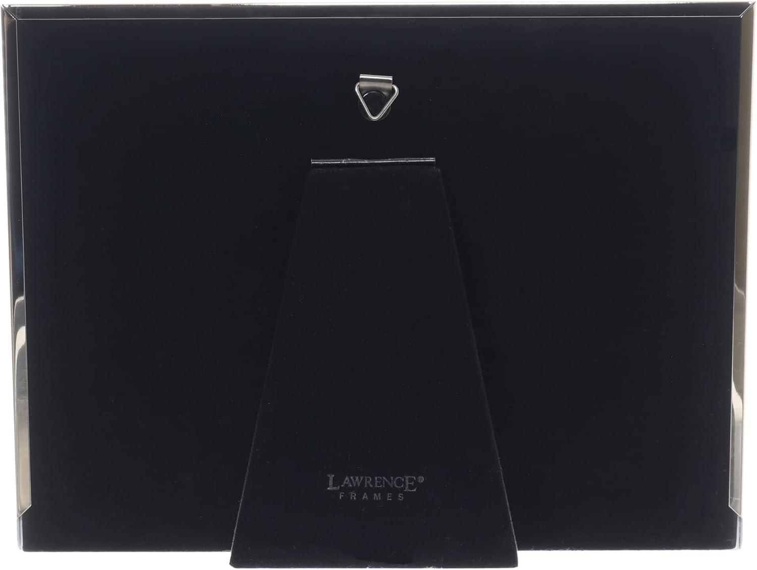 Silver Beaded Metal 25th Anniversary Picture Frame with Velvet Backing