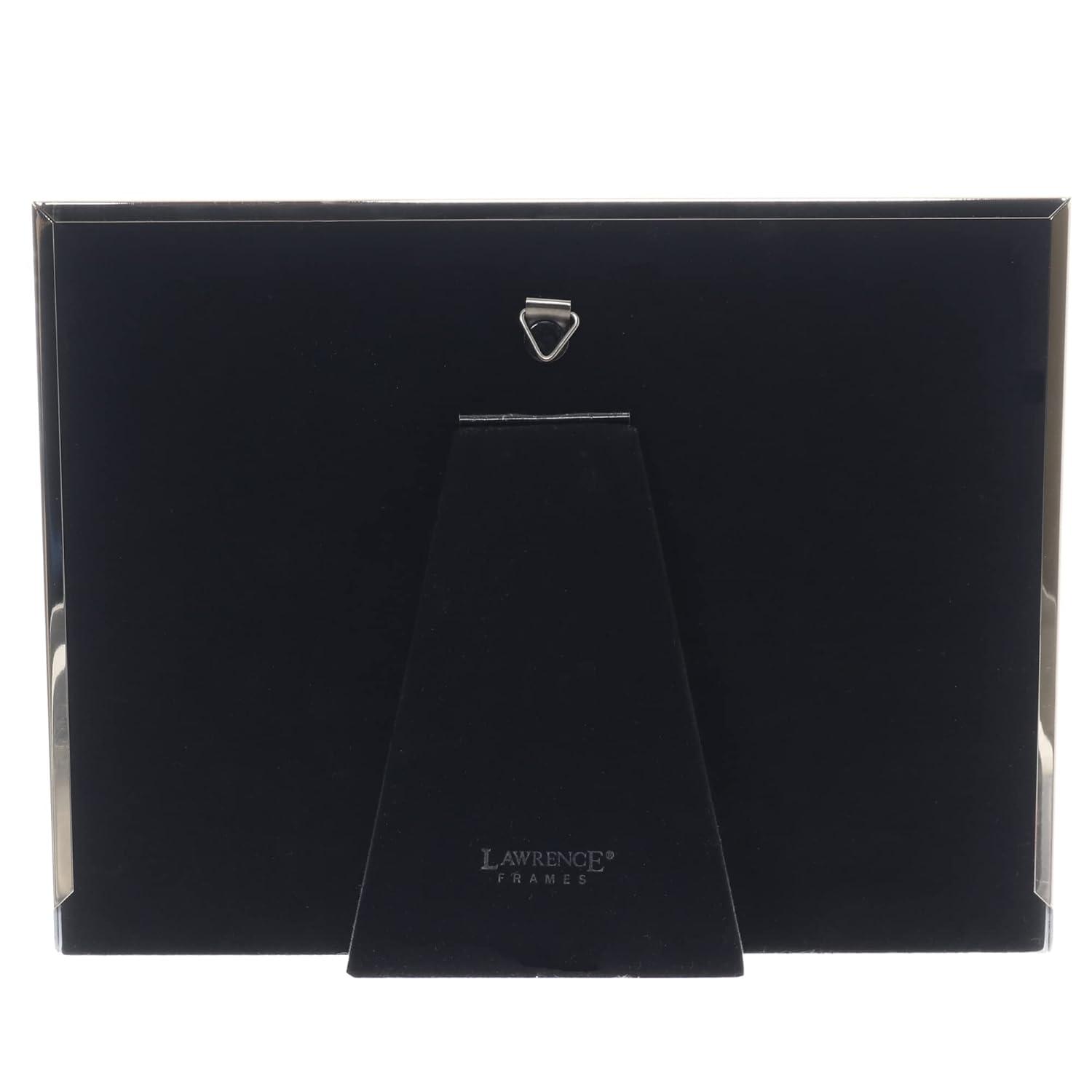 Silver Beaded Metal 25th Anniversary Picture Frame with Velvet Backing