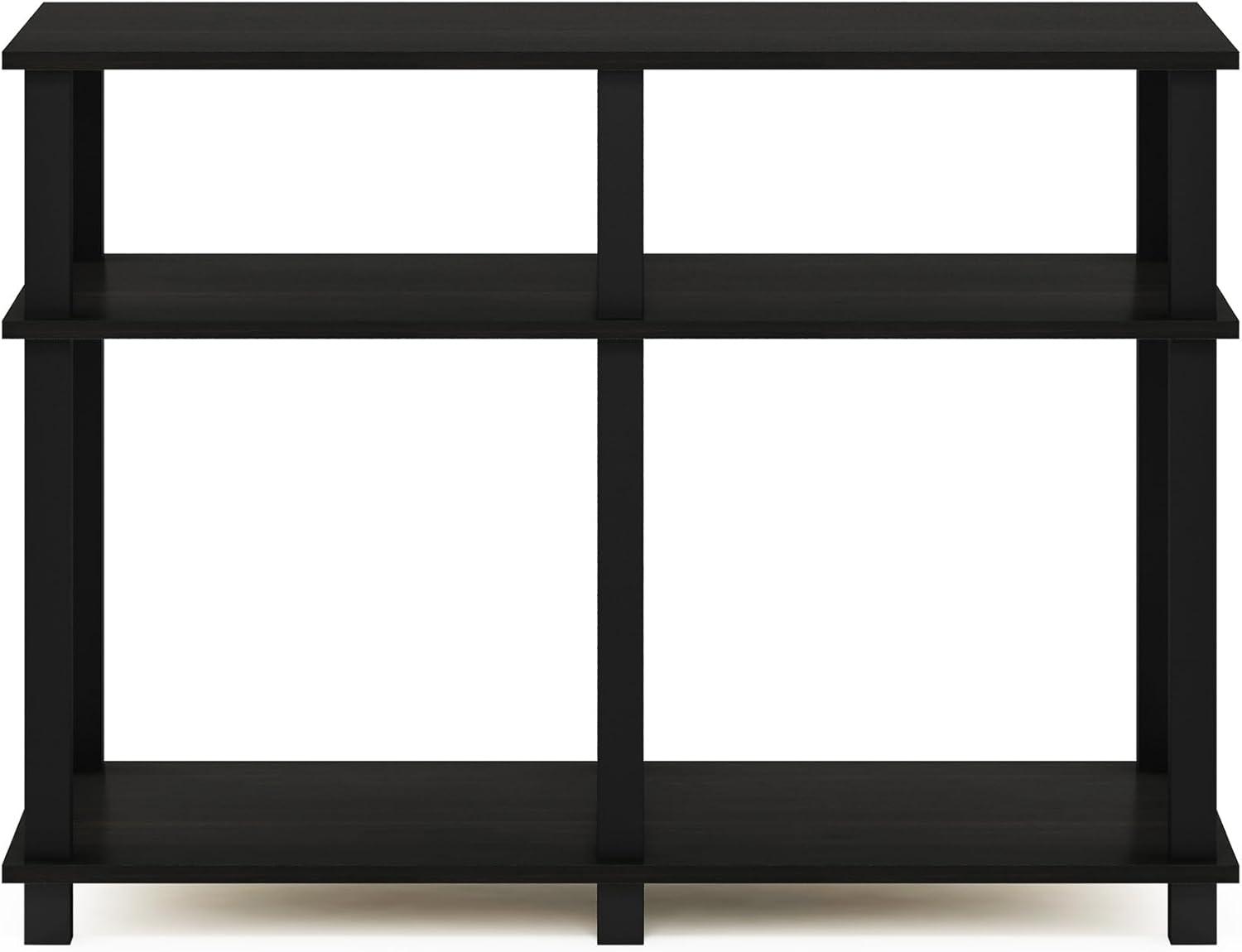 Furinno Romain Turn-N-Tube TV Stand for TV up to 40 Inch, Espresso/Black