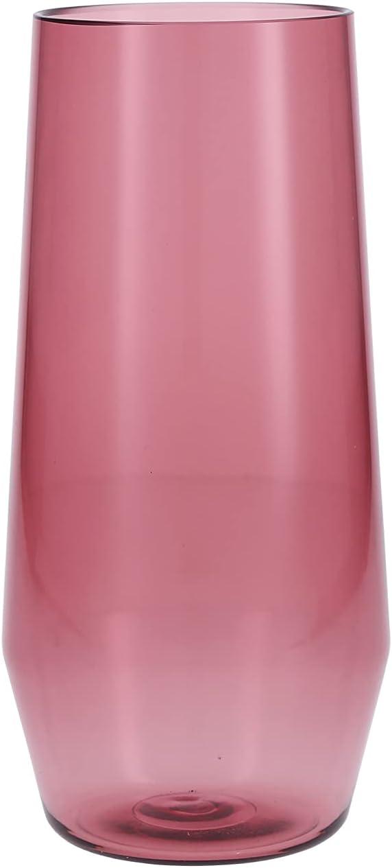 Fortessa Sole Outdoor Shatter Resistant BPA Free Premium Copolyester Plastic Drinkware 6 Pack, Terra Cotta Orange, Stemless Wine Glass (Set of 6)