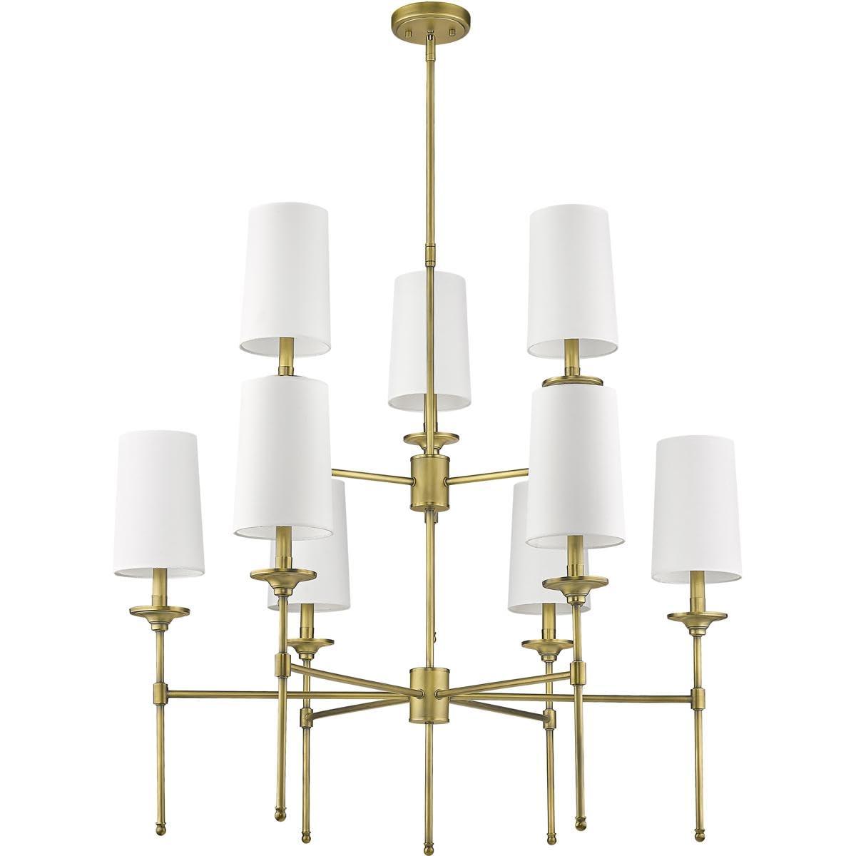 Z-Lite Emily 9 - Light Chandelier in  Rubbed Brass