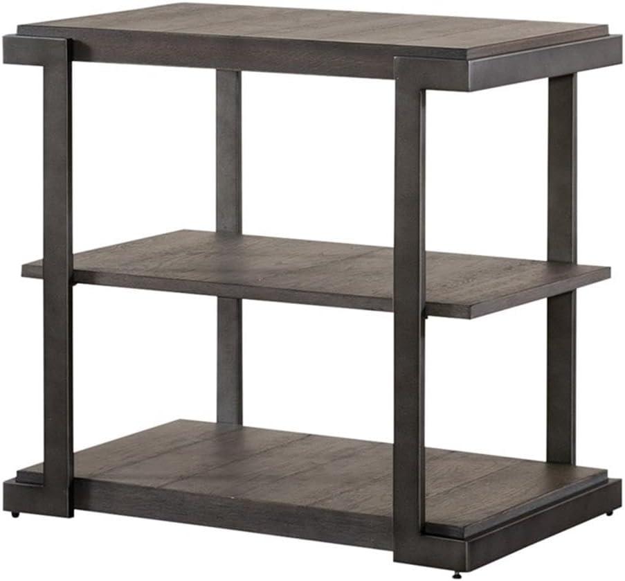 Modern View Medium Gray Tiered End Table