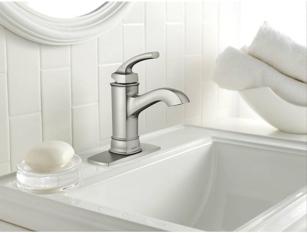 Hensley Brushed Nickel Single Handle Bathroom Faucet