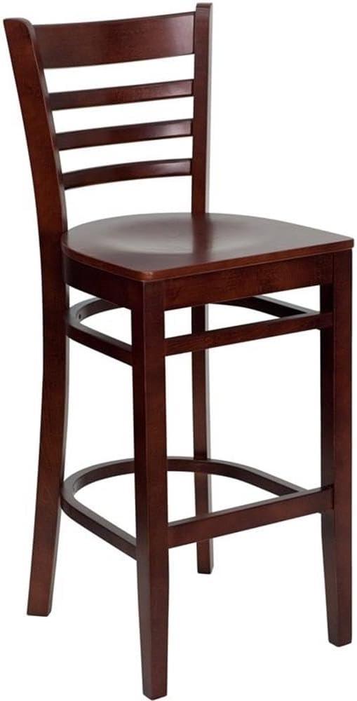 Flash Furniture Ladder Back Wooden Restaurant Barstool