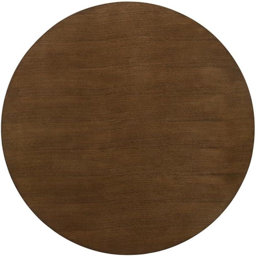 New Classic Furniture Maggie Solid Wood Round Dining Table in Walnut