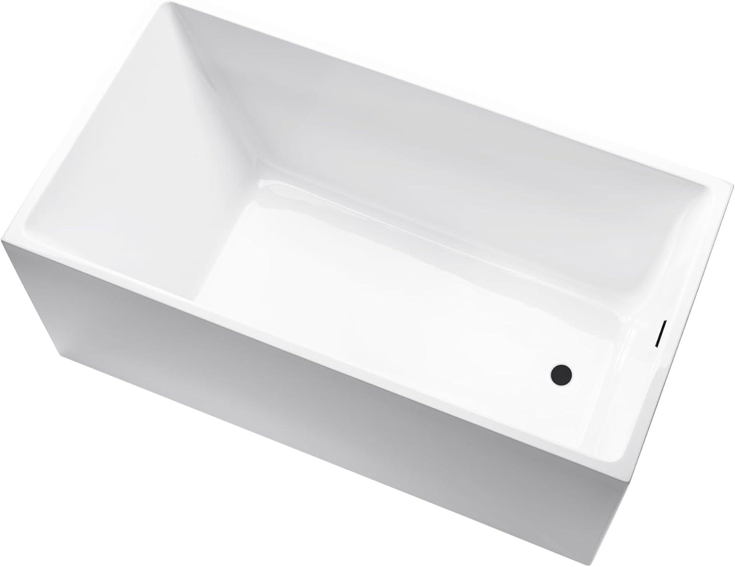 47" x 29" Freestanding Soaking Acrylic Bathtub