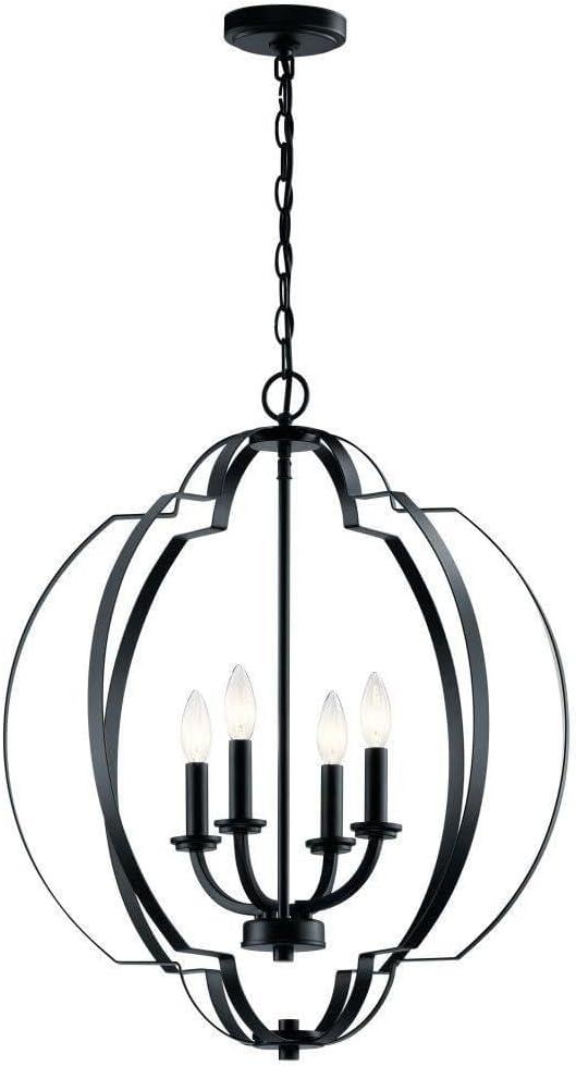 Voleta 26.25" 4 Light Foyer Pendant Black