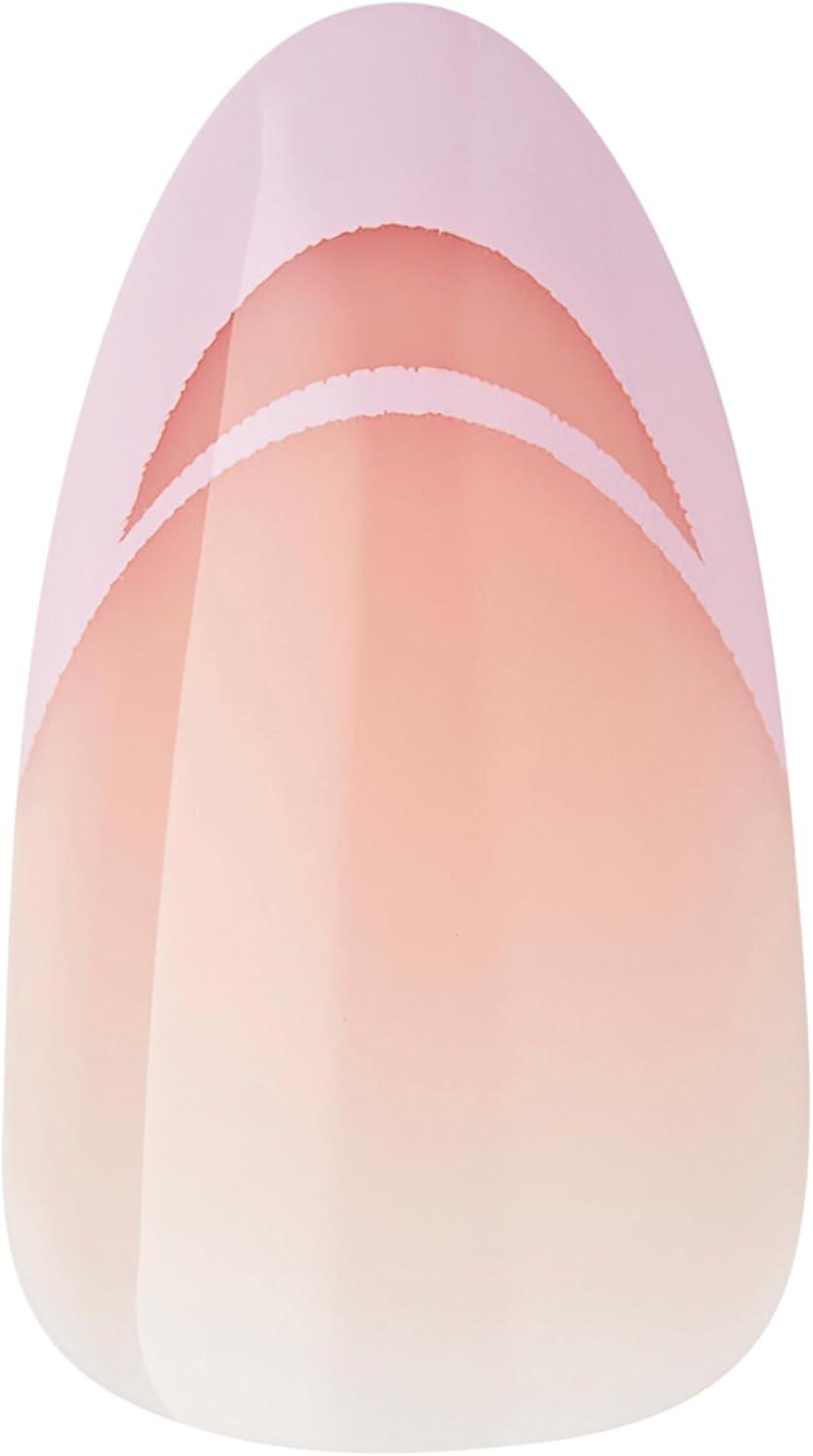 KISS Voguish Fantasy Press-On Nails, Pink, French Tips, Medium Almond, 31 Ct.