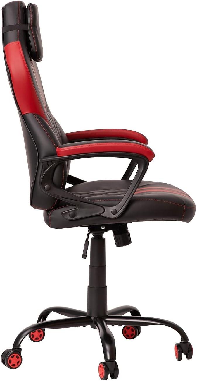 ErgoRacer 25" Adjustable Black and Red Gaming Office Chair