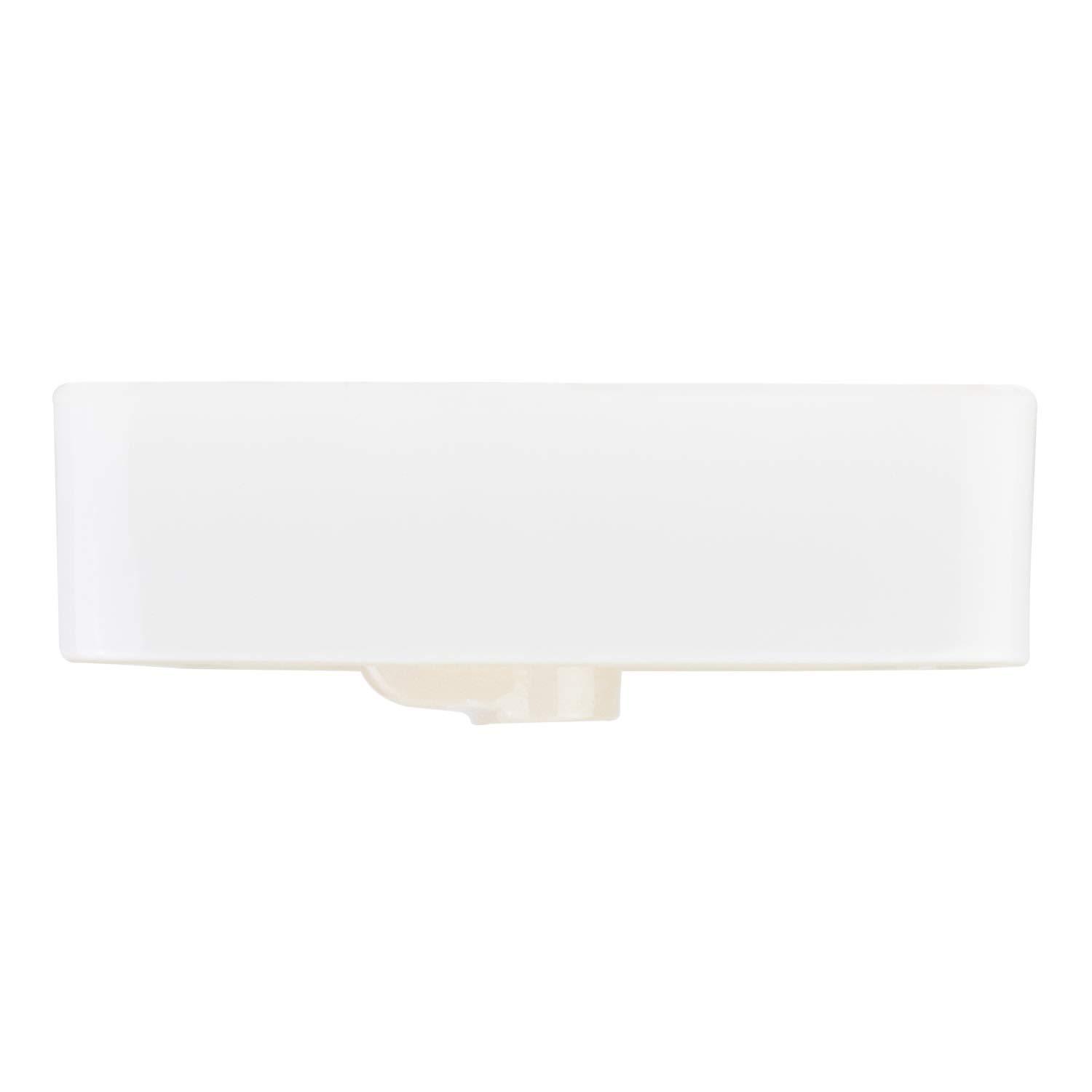 Hibiscus Rectangular Fireclay Vessel Sink Single Hole