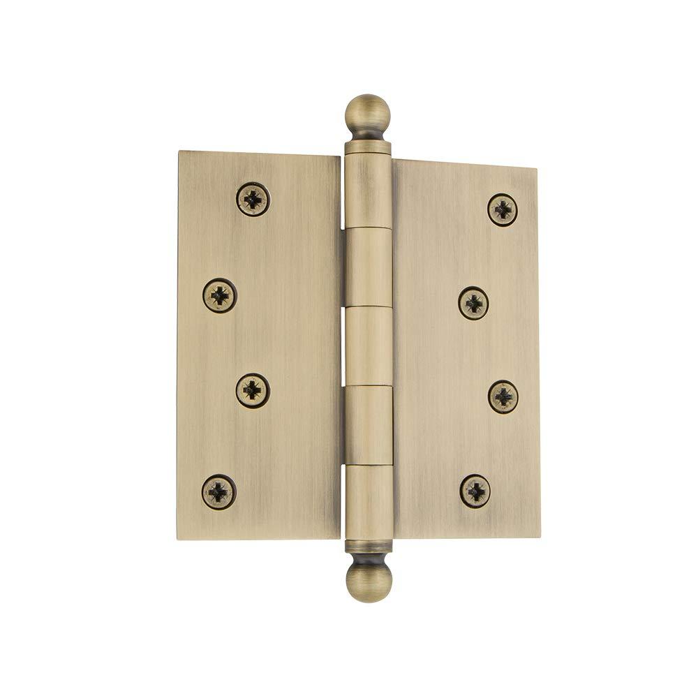 Nostalgic Warehouse 4" x 4" Ball Tip Residential Hinge with Square Corners