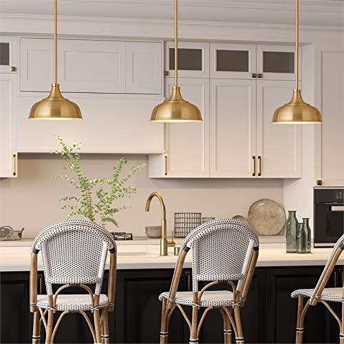 Mackenzie Brass Dome Shade LED Drop Light