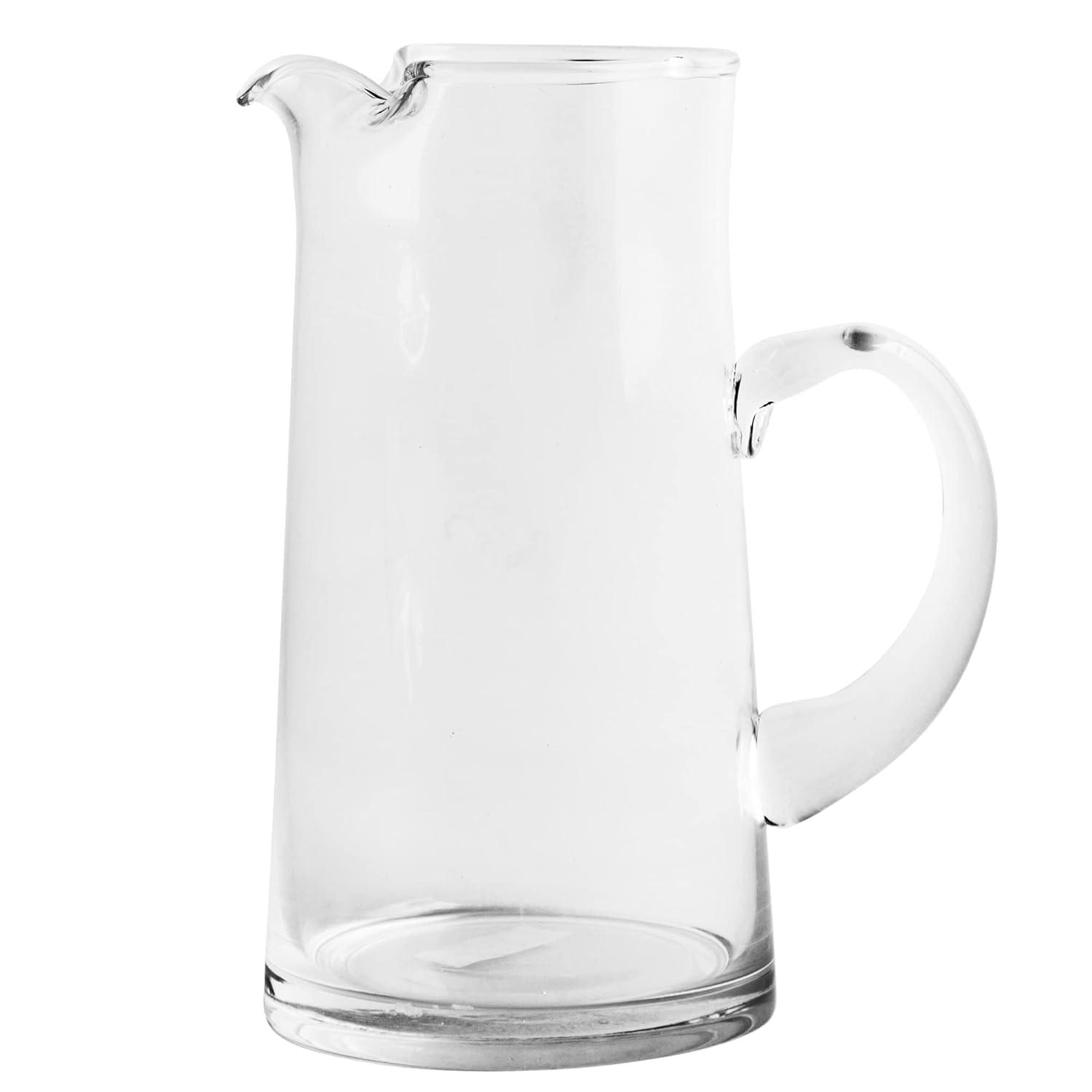 Glass Water Pitcher with Spout – Elegant Serving Carafe for Water, Juice, Sangria, Lemonade, and Cocktails – Crystal-Clear Glass Beverage Pitcher. (31259)